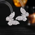 thumbnail image 3 of High-end Color Zircon Earrings Women's Atmosphere S925 Silver Needle Three-dimensional Butterfly Stud Earrings, 3 of 10