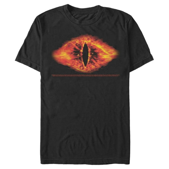 Men's The Lord of the Rings Fellowship of the Ring The Eye Graphic Tee Black X Large