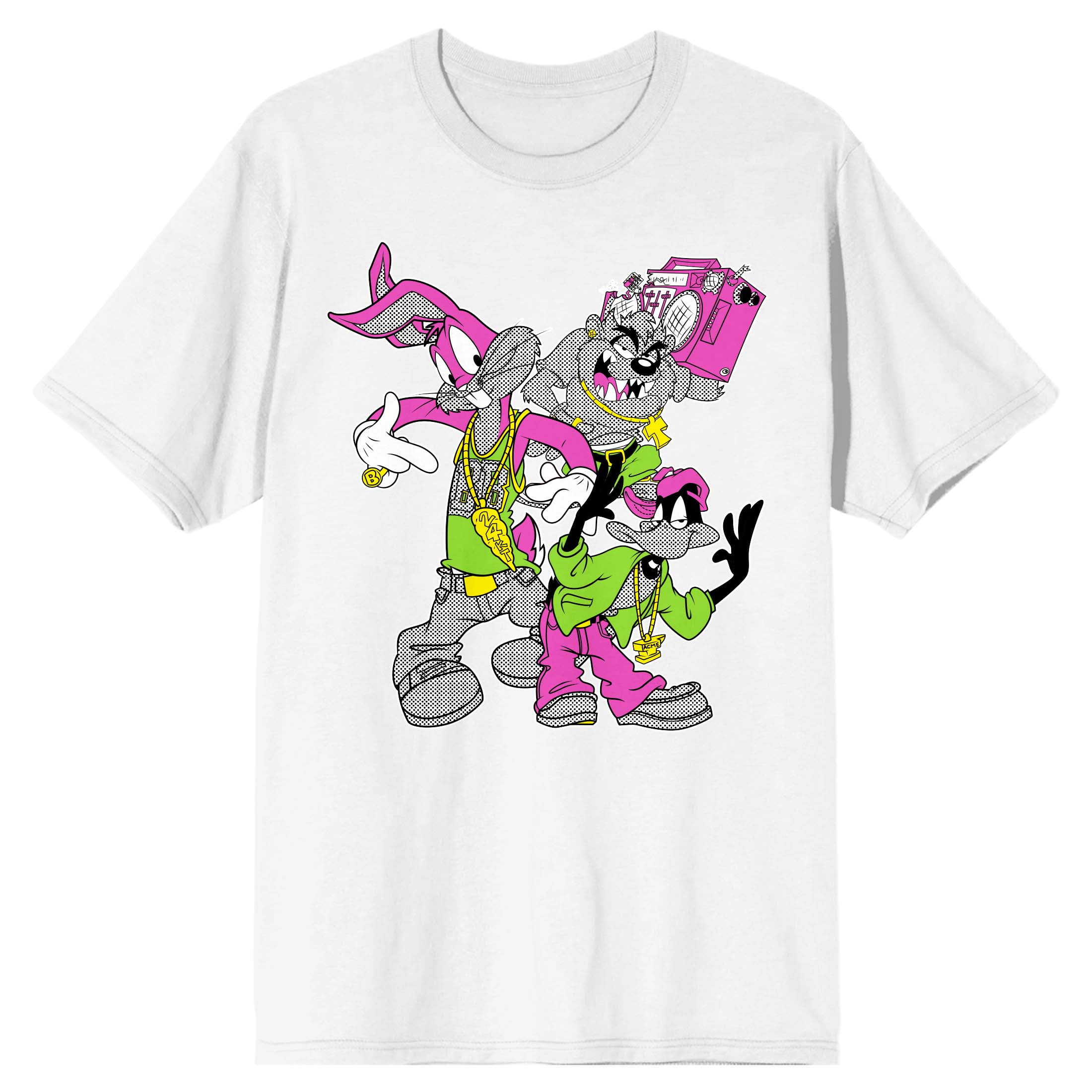 Looney Tunes Hip Hop Characters Men's White T-shirt-XL - Walmart.com