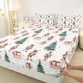 thumbnail image 3 of jejeloiu Retro Nutcracker Soldier Full Size Sheets,Merry Xmas Gifts Bed Sheets,Green Pchristmas Tree Sheet Sets For Girls Kids,Super Cozy Room Decor,4 Pieces, 3 of 7