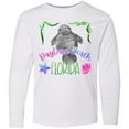 thumbnail image 3 of Inktastic Daytona Beach Florida Cute Swimming Manatee Long Sleeve Youth T-Shirt, 3 of 5
