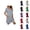 Light Gray, variant on Nursing Night Gown for Breastfeeding Summer Short Sleeve Scoop Neck Side Slit Zip Up Sleep Dress with Pockets Sleepwear