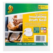 Duck® Brand Silicone Draft Seal - Clear, 2pk, 1.3 in. x 25 ft.