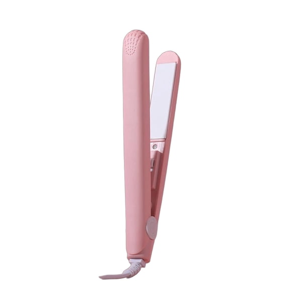 EXLEAF Mini Hair Straightener, Portable Ceramic Flat Iron for Travel, Compact Pink Styling Tool for Quick Touch-Ups