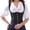 Black, variant on Corset Steampunk Underbust Pirate Women Blue L