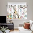 thumbnail image 4 of Easter Bunny Kitchen Curtains Window Panels, Spring Easter Eggs Floral Leaves Watercolor Insulated Window Treatment Curtain, Grommet Curtains for Bedroom/Living Room/Bathroom, 2 Piece 42"Wx45"L, 4 of 8