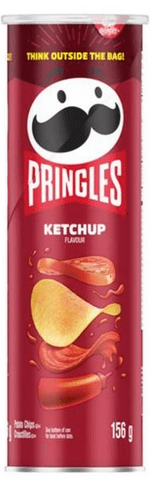 Pringles Canned Potato Chips Ketchup 156g (4 Pack)
