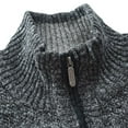 thumbnail image 4 of Bcfgryg Male Sweater Jacket Loose Sweater Male Casual Knitted Cardigan Sweaters For Men Gray L, 4 of 5