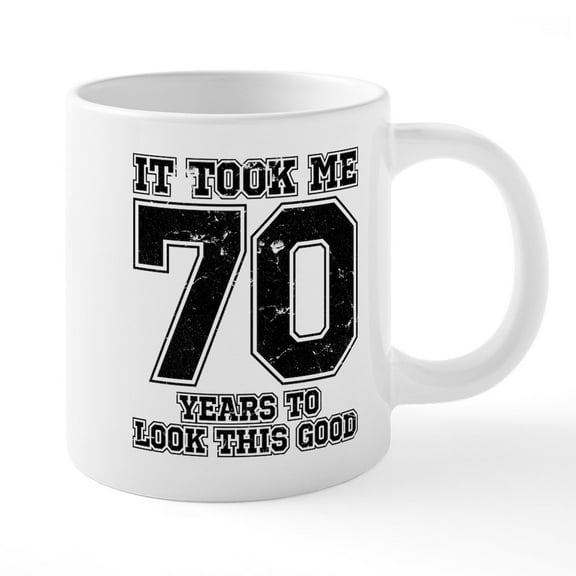 CafePress - This Is What 70 And Awesome - 20 Oz White Ceramic Mega Mug