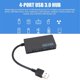 thumbnail image 3 of Concentrador ultrafino de 4 puertos Usb3.0, indicador de alta velocidad, concentrador de luz Usb 2,0, divisor para ordenador portátil multidispositivo de hasta 5 gbps, kaili Sencillez, 3 of 4