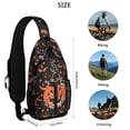 thumbnail image 5 of Sling Backpack,Witch Pumpkin Halloween Pattern Crossbody Bag with Water Bottle Holder,Waterproof Sling Bag for Men/Women with Chest Phone Holder for Hiking,Travel, 5 of 6