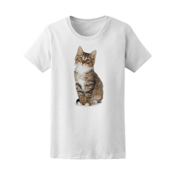 Cute Tabby Kitten Tee Women's -Image by Shutterstock