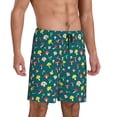 thumbnail image 2 of Pofeuu Mushrooms Print Men's Soft Woven Elastic Waistband Sleep Pajama Short-XX-Large, 2 of 6