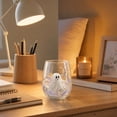 thumbnail image 5 of 3D Halloween Artisan Glassware Collection,Premium Clear Glass Drinkware, Clear Decorative Drink Cup,Stemless Tumbler, with Pumpkin, Ghost, Black Cat & Spider Designs For Magical Halloween Sips, 5 of 7