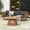 Dark Gray+Teak, variant on Harper & Bright Designs Acacia Wood Outdoor Couch Set, Patio 3 Seater Sofa with Table, Patio Deep Seat Sofa with Cushions for Garden, Dark Gray+Teak