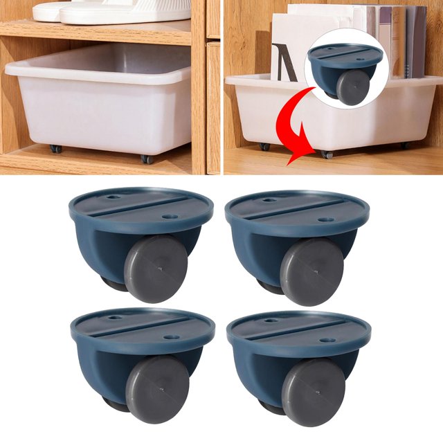 4 piezas Universal Castor perfecl Ruedas de polea autoadhesivas