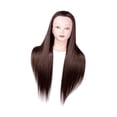 thumbnail image 4 of Cabeza de entrenamiento de peluquería, cabeza de muñeca de cosmetología para principiantes cabezales de maniquí para acondicionador de marrón oscuro, 4 of 8