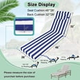 thumbnail image 2 of DTTRA Chaise Lounge Cushions Outdoor, 80 x 26 x 3 Inch, Waterproof Lounge Chair Cushion for Outdoor Furniture, Patio Lounger Pads with Removable Cover Ties Pillow for Pool, Garden Loungers, 2 of 7