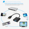 thumbnail image 1 of Adaptador HDMI a VGA Cable de audio y video convertidor macho a hembra para proyector PC Ehuebsd Para estrenar, 1 of 9