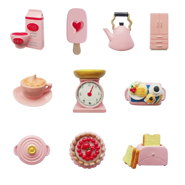 Linda pegatina de imán de refrigerador de resina para niñas | Diseño creativo de leche de pastel de mini simulación | Fuerte adsorción magnética | Decoración de utensilios de cocina | 1 Pieza | Rosa