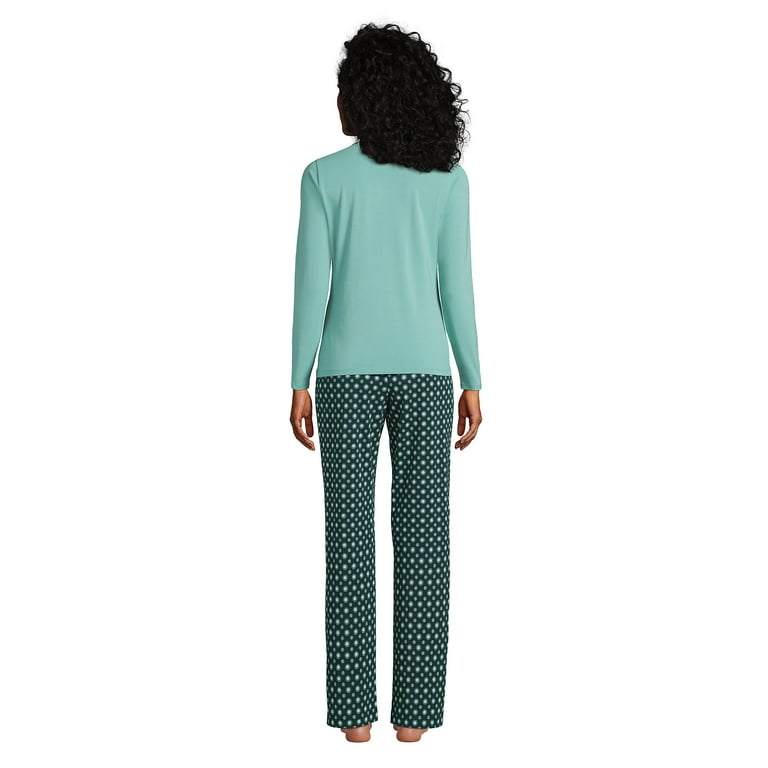 Women's Knit Pajama Set Long Sleeve T-Shirt and Pants