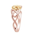 thumbnail image 3 of AFFY 14k Rose Gold Plated Sterling Silver Two Tone Celtic Daisy Flower Promise Ring for women Ring-9, 3 of 4
