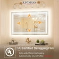 thumbnail image 6 of Keonjinn LED Bathroom Mirror with Frontlit and Backlit 40'' x 24'', Stepless 3 Colors Temperature & Dimmable LED Wall Mount Mirror, Modern Rectangle Anti-fog Frameless LED Mirror, 6 of 7