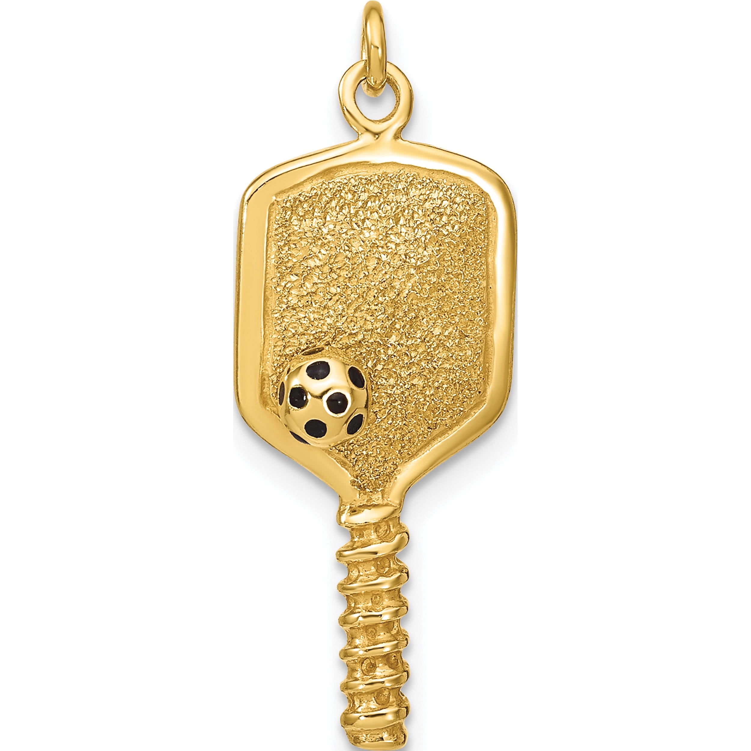 SWEET PEA JEWELLERY Ss/Gold Plated Sterling Silver Gold-Tone And Enamel Pickleball Charm - Jbsp