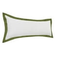 thumbnail image 6 of Ox Bay Border Frame Flange Throw Pillow, White / Green, 14" x 36", Count per Pack 1, 6 of 9