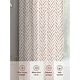 thumbnail image 5 of Orange Striped Sheer Curtains 96 inches Long 2 Panels Set Geometric Tiers Sheers Rod Pocket Small Window Short Curtains for Kitchen Cafe, Each 52" W x 96" L, 5 of 7