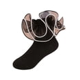 thumbnail image 5 of Girls Pearl Lace Ruffle Mid‑Calf Socks, Baby Toddler Princess Frilly Socks, Soft Cotton‑Blend Kids Dress Socks for Little Girls Party Daily Dress‑up, 5 of 6