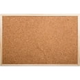 thumbnail image 1 of Tableau d'Affichage en Bois, Tableau Mémo en Liège avec Texture de Surface, Cadre en Liège et Bois pour Fournitures de Classe et Produits de Bureau, Inclut Deux Crochets en Métal pour Montage Mural, 1 of 4