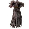 thumbnail image 1 of YOTCHOI Human Hair Permanent Dreadlocks Extension Handmade Locs Small Size(diameter 0.4cm) 20 Strands/pack 10inch Dark Brown #2, 1 of 2