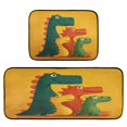 thumbnail image 2 of Kitchen Floor Mat 2 Sets Carpet Floor Mat Kitchen Mat Bathroom Mat Living Room Mat Bedroom Mat Absorbent Delicate Fabric No Ball Colorful Dinosaurs, 2 of 7