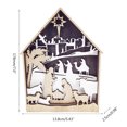 thumbnail image 4 of Adorno De Natividad 3D Grabado Láser De Madera Exquisito Estatuilla Decorativa De Jesús Decoración De Escritorio Estatua De Escultura Para Navidad Oficina En Casa Vogacara HA013331-00, 4 of 6