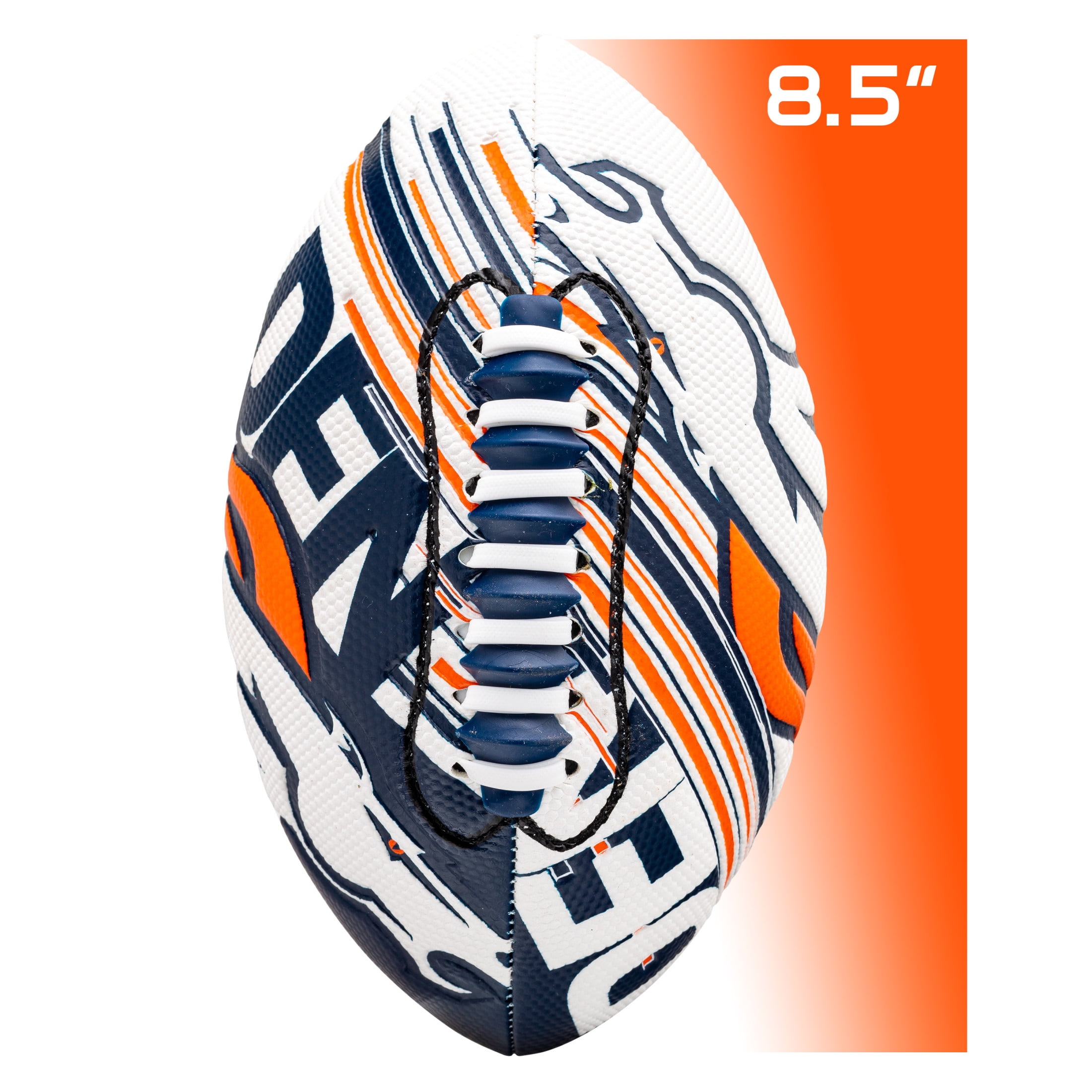 NFL Denver Broncos Football - Youth Mini Football - 8.5" Football- SPACELACE Easy Grip Texture- Perfect for Kids !