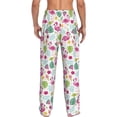 thumbnail image 3 of Uemuo Cute Flamingo Pattern Men's Wide Leg Palazzo Lounge Pants with Pockets Light Weight Loose Comfy Casual Pajama Pants-X-Large, 3 of 9