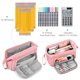 thumbnail image 2 of Estuches grandes para lápices con cremallera, organizador de papelería duradero, color rosa, 2 of 5