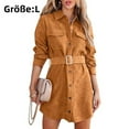 thumbnail image 1 of Super Soft Corduroy Shirt Dress | Mini Length Casual Design, 1 of 4