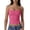 Hot Pink, variant on Women's Square Neck Spaghetti Strap Cami Tops Form Fitting Cropped Solid Color Basic Layering Sleeveless Undershirts Summer Daily Casual Camisoles(Black, S)