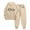 Beige, variant on Track Suits for Women Set Fall Winter Graphic Hoodie and Jogger Sweatpants 2 Piece Matching Sweatsuit Lounge Set