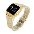 thumbnail image 2 of Reloj deportivo digital Tetragonum con LED para estudiantes, cierre plegable, alarma, función de luz nocturna para uso diario, dorado., 2 of 14