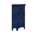 thumbnail image 4 of Teamson Home Glancy Freestanding Corner Floor Cabinet with Faux Louvered Door, Navy, 4 of 8