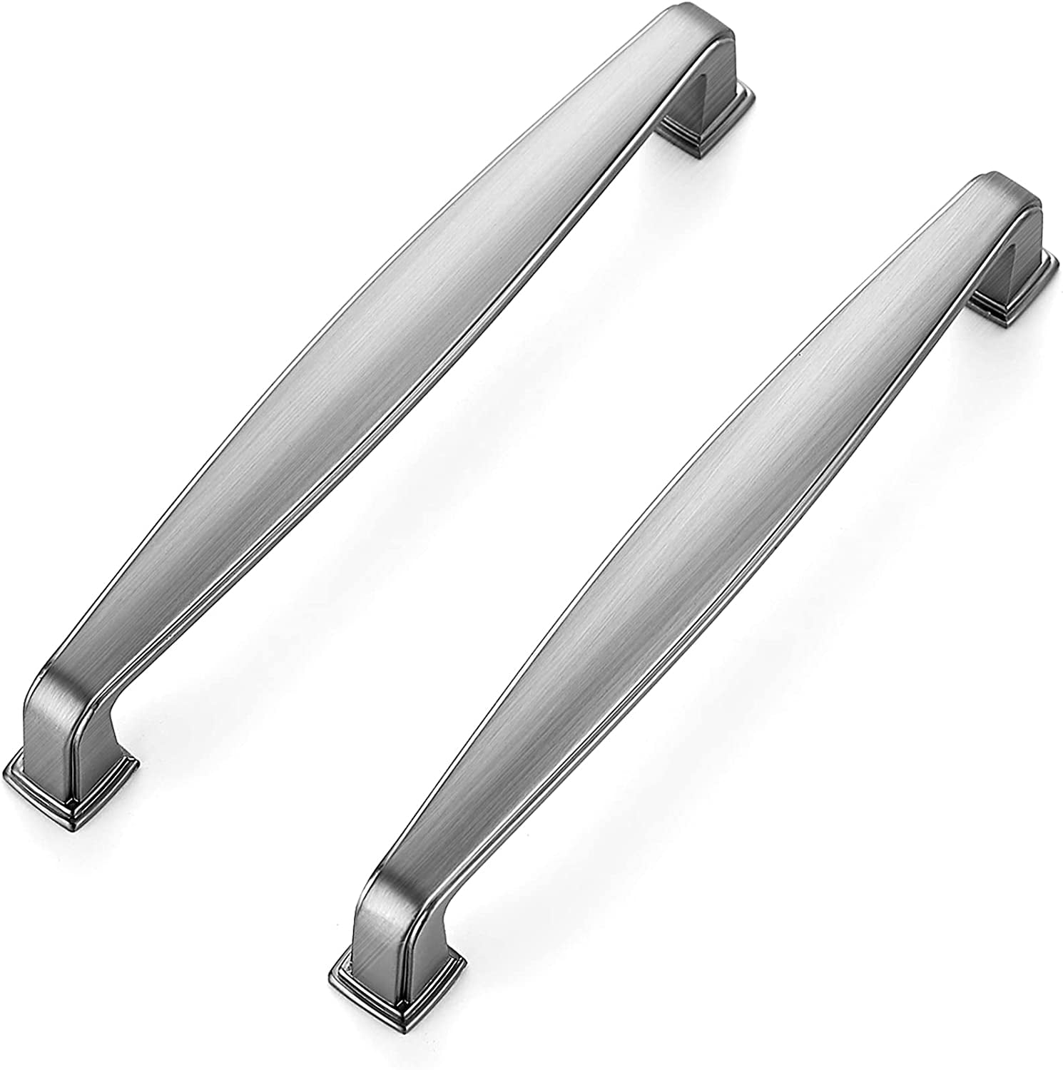 Zoizocp 5 Pack Solid 5 Inch Kitchen Handles Brushed Nickel