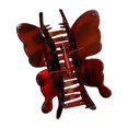 thumbnail image 2 of onlyliua Ofertas Flash Horrible Red Mariposas Roja Sencilla para Mujer, Pinza de Acrílico para La Parte Posterior de La Cabeza, Pinza para El Pelo Grande con Forma de Tiburón, Nueva, 2 of 4