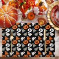 thumbnail image 2 of Halloween Placemats Set of 4 Funny Ghost Pumkin Monster Place Mats Fall Placemat Orange Cute Cartoon Table Mats for Dining Kitchen Table Holiday Dinner Party Home Decorations 13x19 Inch, 2 of 8