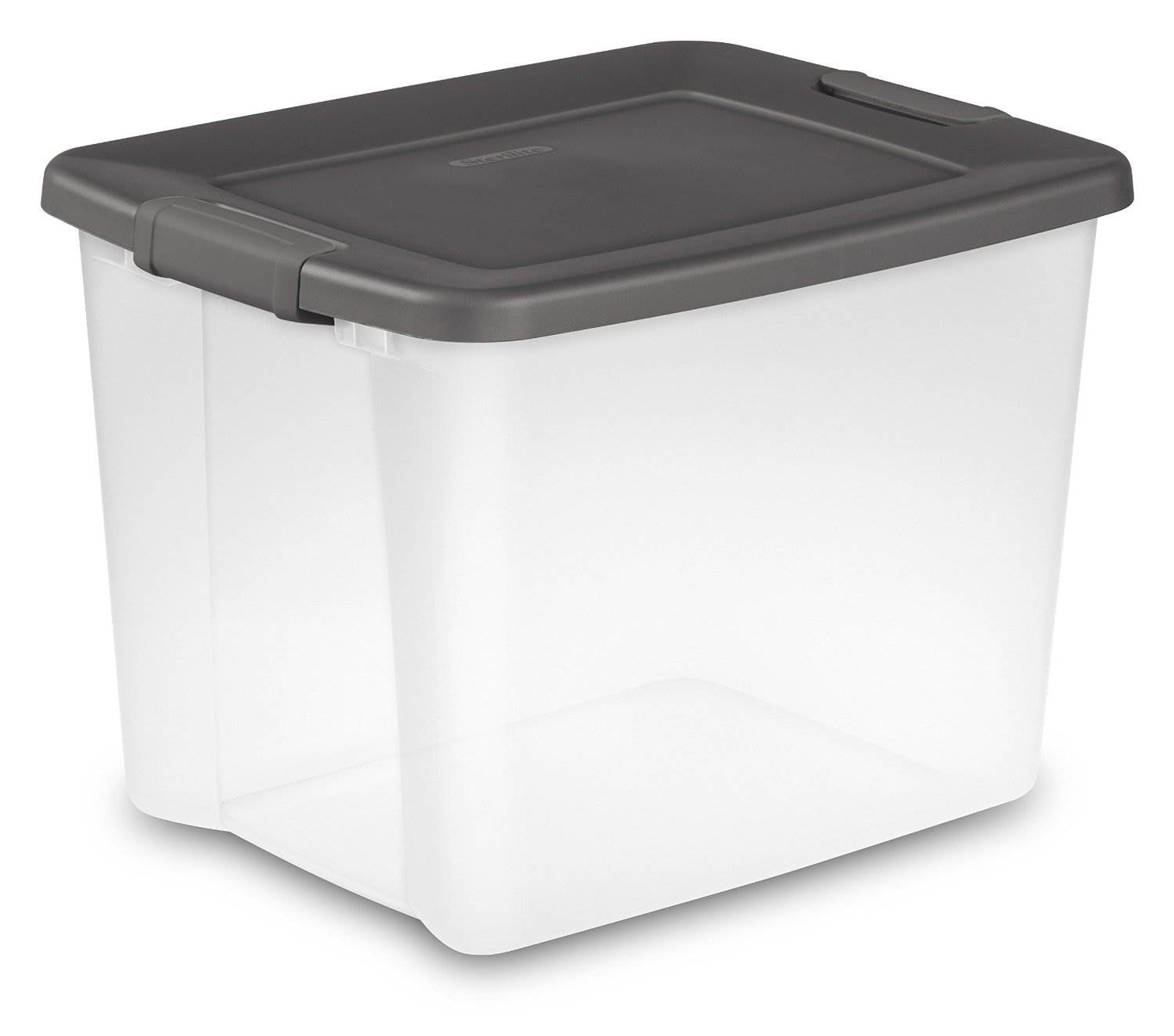 Sterilite ShelfTotes 50 Quart Latched Plastic Storage Container, (24