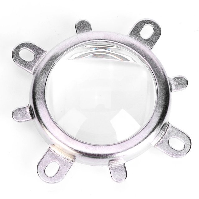Lente de vidrio óptico de 44 mm Soporte fijo de copa colimadora reflectora de 50 mm para luz LED de 20-100 W (120 °)