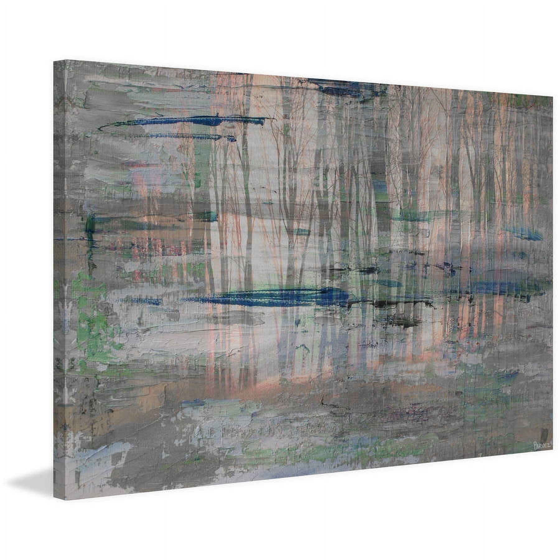 "Marshy Reflection" Painting Print on Wrapped Canvas
