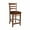 Antique Almond, variant on International Concepts Wood Emily Ladder Back Counter Height Stool - 24" Seat Height - Distressed Hickory/Stone